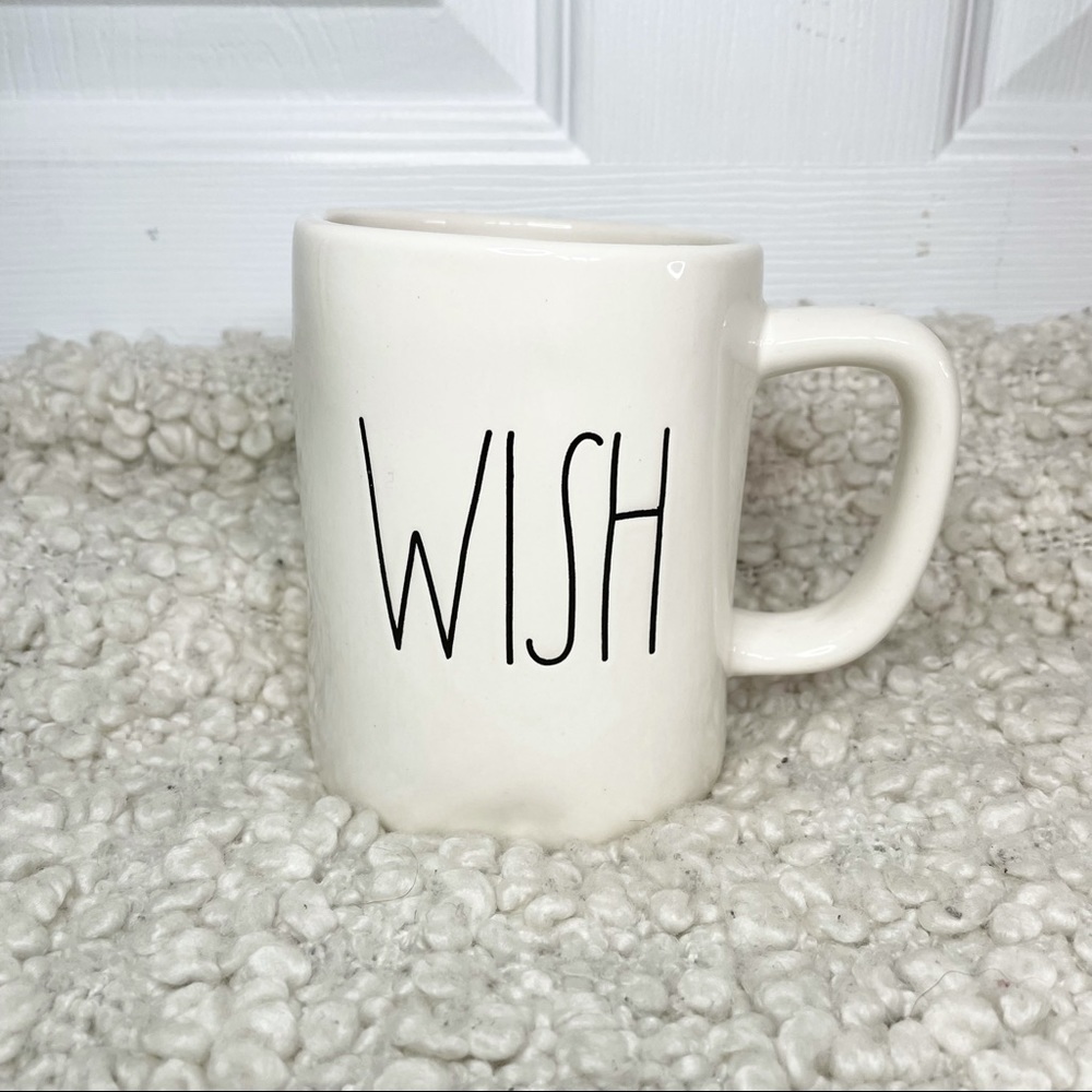 Rae Dunn Wish White & Black Mug